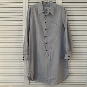 American Colors by Alex Lehr Shirt dress, pinstripe, long sleeve, Size M, cotton